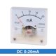 thumbnail image 2 of 91C4-A Medidor de panel de corriente analógica DC 20mA Amperímetro para prueba de circuito Amperímetro Tester Gauge 1 PCS, 2 of 5