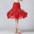 thumbnail image 2 of Whitewed 360 Degree Swing Midi Ballroom Latin Dance Practice Circle Skirts, 2 of 3
