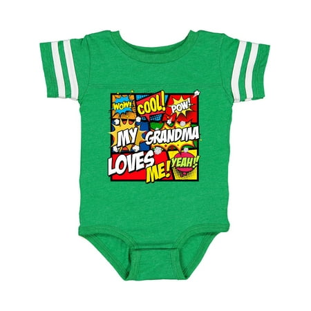 

Inktastic My Grandma Loves Me Gift Baby Boy or Baby Girl Bodysuit