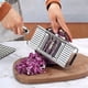 thumbnail image 2 of Puntoco Juego de liquidación de suministros de cocina Rallador de queso de acero inoxidable, picador de verduras con 5 cuchillas ajustables para verduras, cortador y rallador de mano, 2 of 5