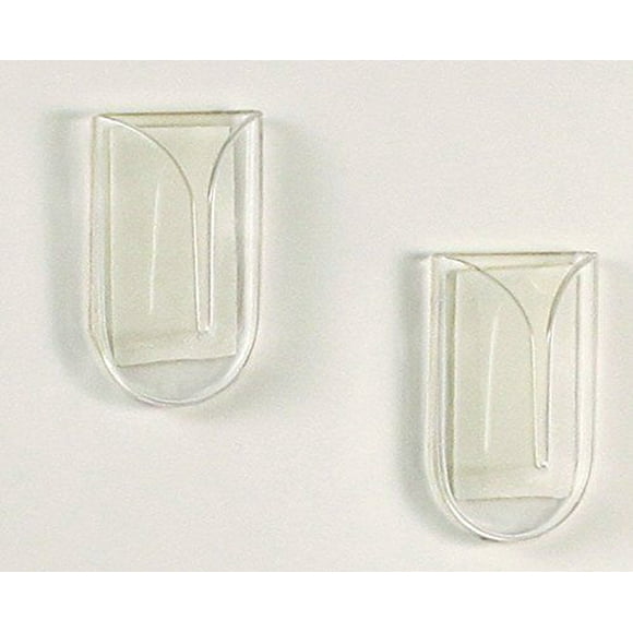 Spectrum Adhesive V-towel Holder - Color Clear - 2 Hooks