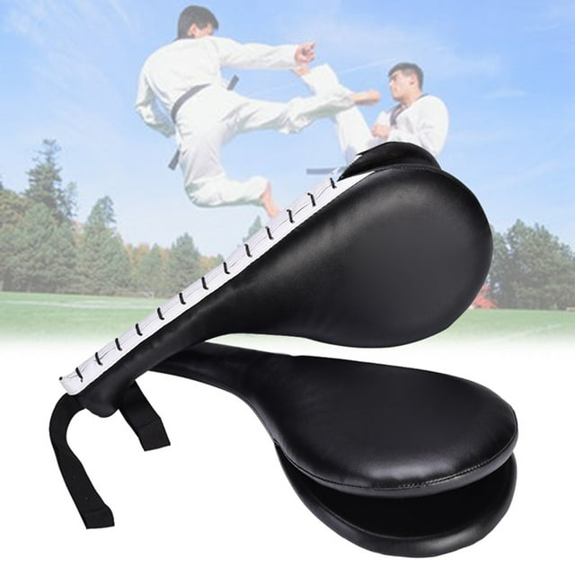 JUEGO DE ALMOHADILLAS Para Patadas de Taekwondo, Hoja de Objetivo de Abrenamiento Duradera para Patadas Altas y Bajas, color negro
