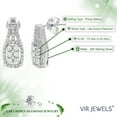 thumbnail image 3 of Vir Jewels 1/5 CTTW Lab Grown Diamond Dangle Earrings in Sterling Silver With Push Backs For Women, 3 of 4