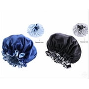 Satin Silk Bonnet Sleep Cap for Women for Curly Natural Hair Double Layer Reversible Shower Cap Hair Bonnets for Women