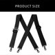 thumbnail image 3 of 5cm Width Suspenders for Men Women with Quick Clip On Hook and Elastic Straps Adjustable Brace for Formal Trousers, 3 of 5