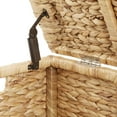 thumbnail image 6 of Casafield 30" Storage Chest with Lid, Handles, Safety Hinge - Natural, Water Hyacinth Wicker Storage Trunk Basket for Bedroom, Entry Way, Living Room, 6 of 7