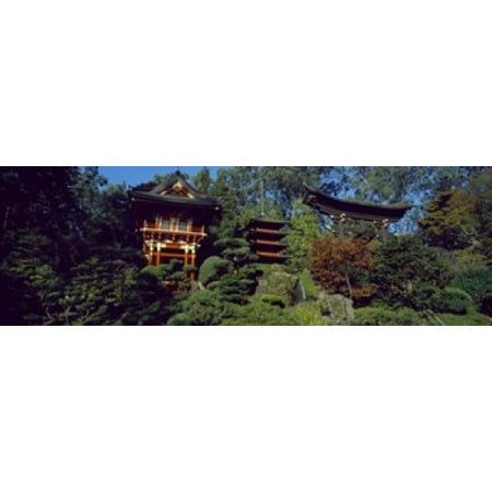 Tea Garden Golden Gate Park - Pagodas in a park Japanese Tea Garden Golden Gate Park Asian Art Museum San Francisco California USA Poster Print