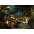 thumbnail image 2 of Frans Francken the Younger 18x14 Gold Ornate Wood Frame and Double Matted Museum Art Print Titled - Neptune and Amphitrite, 2 of 4
