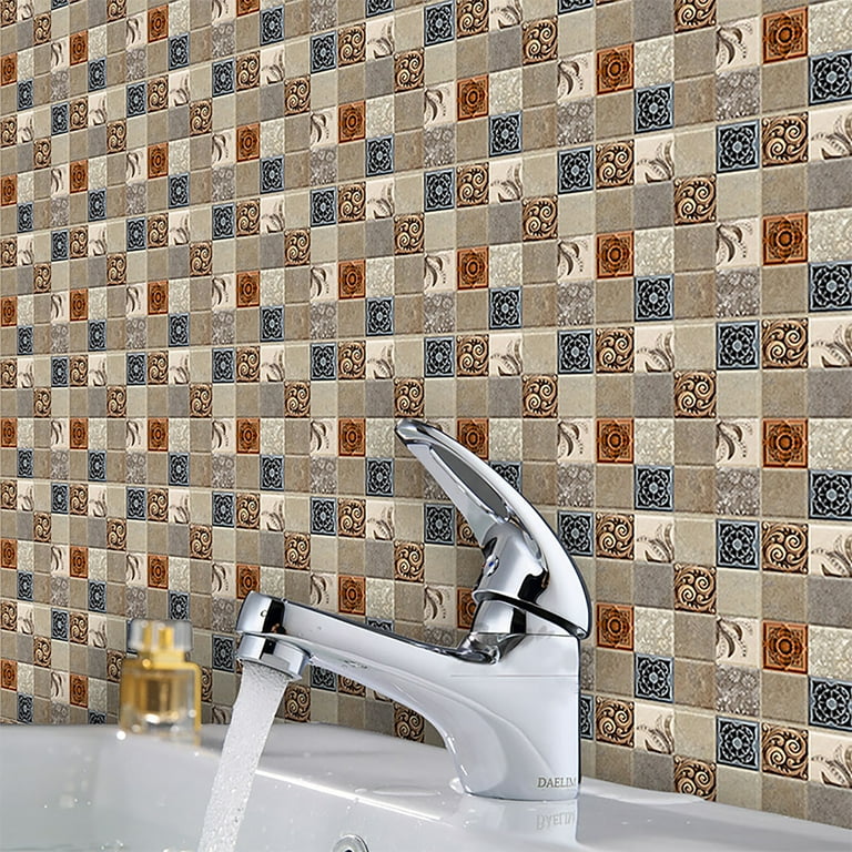 Yipa 6-60 PACK Peel and Stick Tile Backsplash Self-Adhesive Decorative Waist Line Mosaic Tiles for Kitchen and Bathroom Yipa 6-60 PACK Peel and Stick Tile Backsplash Self-Adhesive Decorative Waist Line Mosaic Tiles for Kitchen and Bathroom