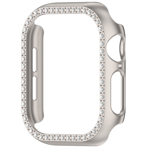 Estuche Protector Brillante Con Cubierta Diamante para Watch Series 10 Mm (color Starlight)