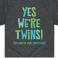 thumbnail image 3 of Instant Message - Yes We're Twins - Youth Short Sleeve Tee, 3 of 6