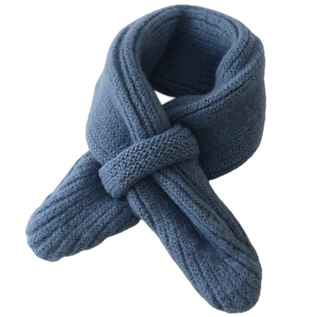 Bangcool Knitted Scarf Solid Color All Match Warmer Scarf Toddler Winter Scarf for Kids