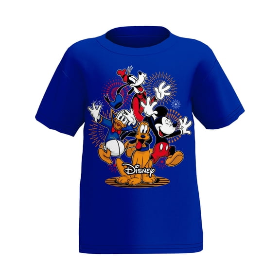 Disney Mickey & Friends Royal Blue Toddler Tee Shirt, 2T-4T (Boy's)