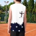 thumbnail image 4 of Ruyang 4th of July Tank Tops for Boys American Flag Graphic Sleeveless Sports Camisoles Summer Patriotic Active Tee Tops, 4 of 5