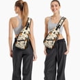 thumbnail image 6 of Sling Backpack,Halloween Black Cats and Pumpkins Sling Bag with Water Bottle Holder,Waterproof Sling Bag for Men/Women with Headphone Jack for Hiking,Travel, 6 of 6