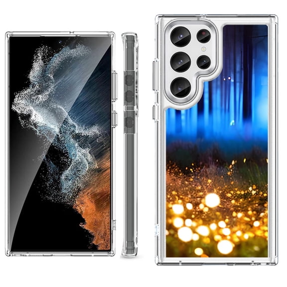 Shockproof Bumper Phone Case for Samsung Galaxy S23 Ultra 5G, by OneToughShield ® - Fireflies