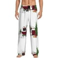 thumbnail image 2 of Lsque Vintage Buffalo Plaid Christmas Camper Print Men's Pajama Pants, Lounge Pant - Comfortable Home Wear,Elastic Waistband, Stylish Design-Large, 2 of 9