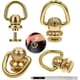 thumbnail image 1 of 4pcs D Rings: Brass D-Rings Buckles with Swivel Clasp for DIY Leather Crafting - Purse Metal Rivets Hardware for Bag Purse Wallet Making and Craft Pro, 1 of 3