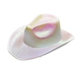 thumbnail image 2 of Quinlirra Easter Gifts for Women and Men Party Colourful Fluorescent Large Composite Styled Hat Party Festival Colourful Cowboy Hat Easter Decor, 2 of 7