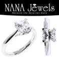 thumbnail image 7 of 1.50ct Princess Lucita Solitaire Simulated Diamond Wedding Engagement Ring 14K Gold-6.0mm-Size 6.5, 7 of 7
