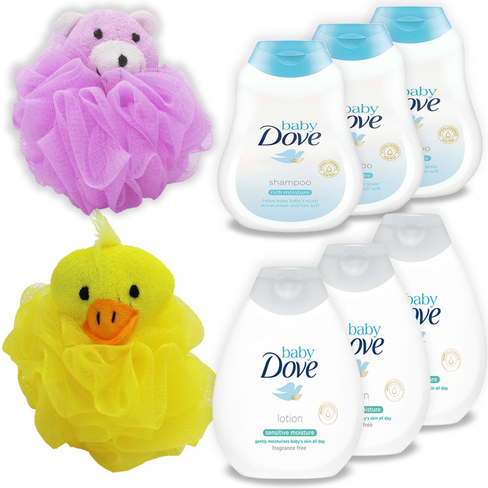 Baby Dove Bath Gift Set (3 Pk) Baby Sensitive Skin Moisture Lotion