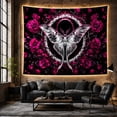 thumbnail image 6 of Gothic Moth with Roses in Thorny Wreath, Romantic Gothic for Dark Art Lovers, Decorative Wall Art, Halloween Gift Tapestry Wall Hanging for Bedroom and Living Room, 6 of 7