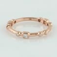 thumbnail image 2 of KIRAN FINE JEWEL Square White CZ Diamond Wedding Ring Rose Gold Plated 925 Sterling Silver Wedding Band Ring Statement Jewelry Gift For Her, 2 of 5
