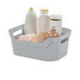 thumbnail image 2 of Mainstays Medium Open Bin Plastic, Brushed Silver, 2 of 6