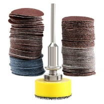 100Pcs 25Mm 1 Inch Sander Disc Sanding Disk 100-3000 Grit Paper With 1Inch Abrasive Polish Pad Plate   1/8 For Rotary Tool