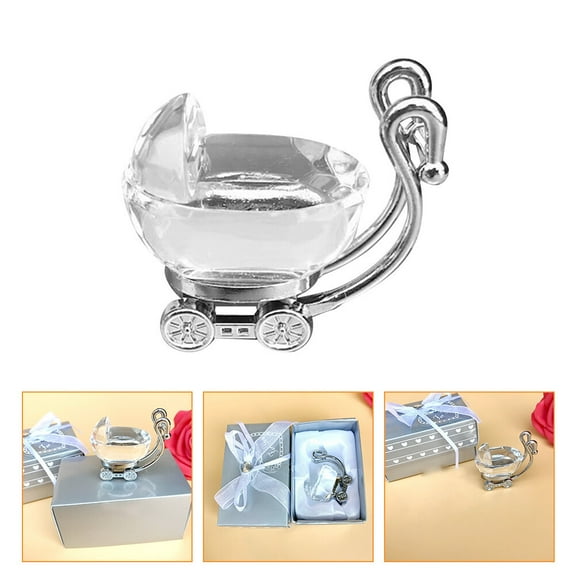WHAMVOX  Decor Baby Crystal Car Carriage Shape Party Favors for Guests
