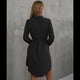 thumbnail image 4 of Vestido Camisero de Larga con Botones para Mujer, Informal, Holgado, con Cintura Ajustable y de . Negro XL, 4 of 10
