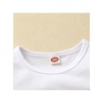 thumbnail image 6 of Chollius Infant Baby Girl 3Pcs Sets Letter Short Sleeve Tops Floral Print Flare Pants/Ruffled Shorts Bow Hairband Summer Outfits, 6 of 9