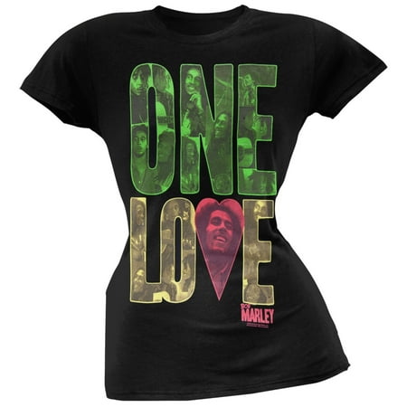 Bob Marley Tee Shirts - Bob Marley - One Love Block Black Women's T-Shirt