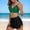 Vert, variante sur Tankini Élégant pour Femmes avec Haut et Bas de Maillot à Taille Haute, Tenue de Piscine Stylée pour l'Été, Tenue de Plage, Confort et Ajustement, Short de Bain pour Femmes, Ensemble Deux Pièces, Short de Maillot de Bain pour Femmes et Haut, Short, Bikini Femme