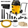 thumbnail image 4 of DeWalt 16 gal. Corded Wet/Dry Vacuum 120 volt 6-1/2 hp Yellow, 4 of 7