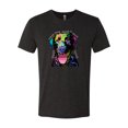thumbnail image 2 of Love Can Make a Tail Wag Pitbull Dog Lover Mens Premium Tri Blend T-Shirt, Vintage Black, Large, 2 of 3