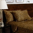 thumbnail image 3 of 24-INCH EXTRA DEEP POCKETS - 700-Thread-Count 100% Organic - King Size Organic Cotton Sheet Set- Leopard Print, 3 of 7