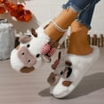 thumbnail image 5 of Amidoa Brown Womens Slippers Fuzzy House Funny Non Slip Warm Winter Animal Slippers Women Slides 38, 5 of 9