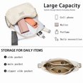 thumbnail image 4 of Lee Vintage Hobo Handbag for Women Cute Small Ladies Shoulder Bag with Decorative Metal Chain, Beige, 4 of 7