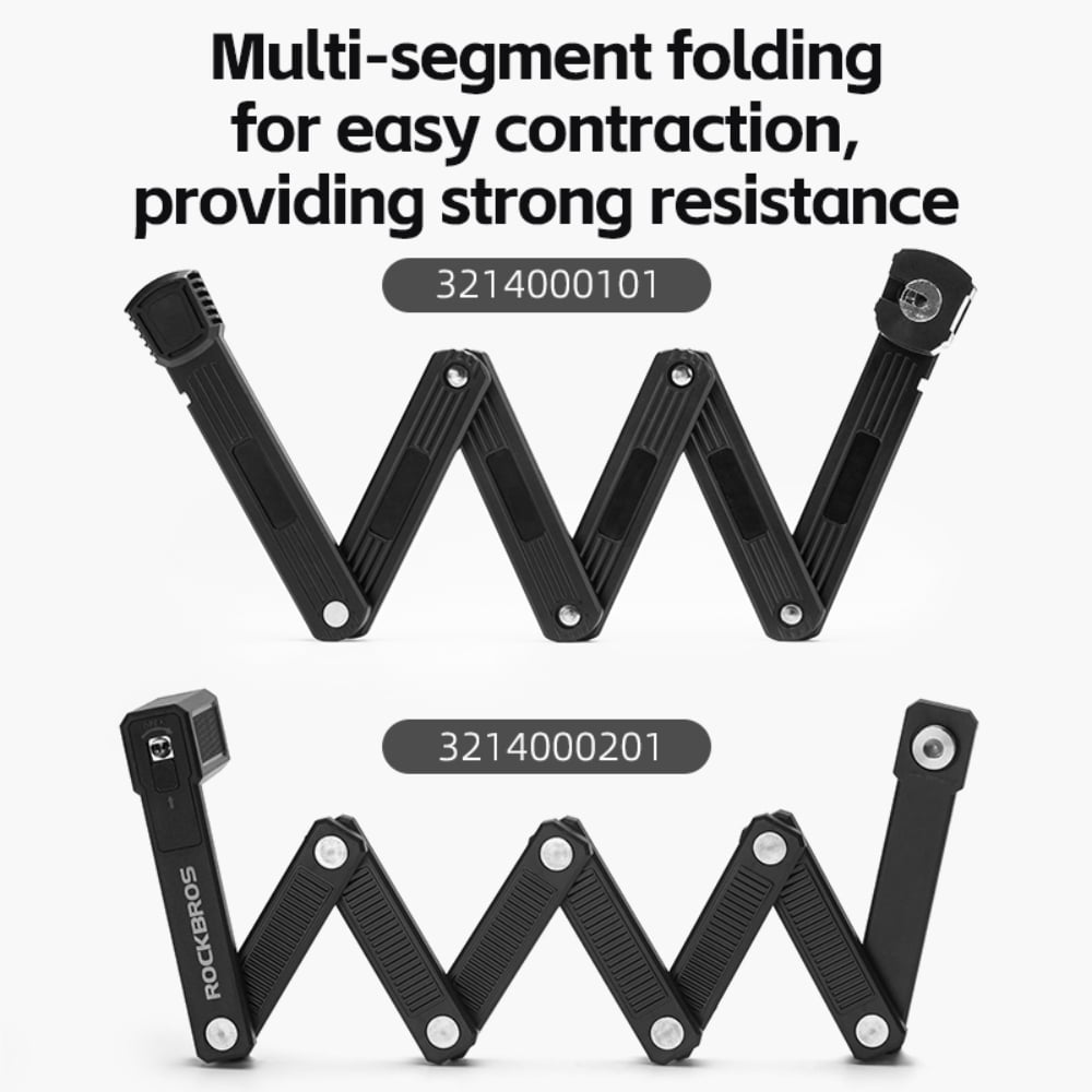 ROCKBROS Bicycle Folding Lock Bike Motorcycle Portable Lightweight Locks