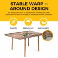 thumbnail image 4 of Christmas Table Cloths for 6 Foot Rectangle Tables, Snowman Snowflake Xmas Tree Winter Wooden Patio Waterproof Elastic Fitted Tablecloths, Washable Rectangular Table Cover for Camping, 4 of 8