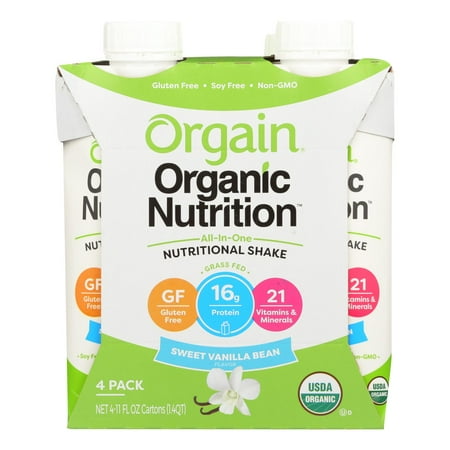 (3 pack) (3 Pack) Orgain Organic Nutrition Shake Vanilla Bean, 11 Fl Oz