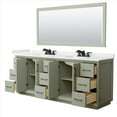 thumbnail image 4 of Wyndham Collection Wcf414184d-Qtz-Us3m70 Strada 84" Free Standing Double Basin Vanity Set, 4 of 7