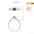 thumbnail image 5 of ANGARA Natural Aeon Sapphire & Diamond Three Stone Engagement Ring in 14K Rose Gold for Women (Size-4mm) | September Birthstone, Anniversary, Jewelry Gift for Women | Natural Sapphire Ring, 5 of 9