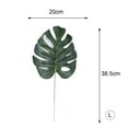 thumbnail image 6 of Yirtree 3PCS Artificial Palm Leaves with Faux Stems Tropical Plant Leaves Monstera Leaves Safari Leaves for Hawaiian Luau Party Jungle Beach Table Leave Decorations, 6 of 8