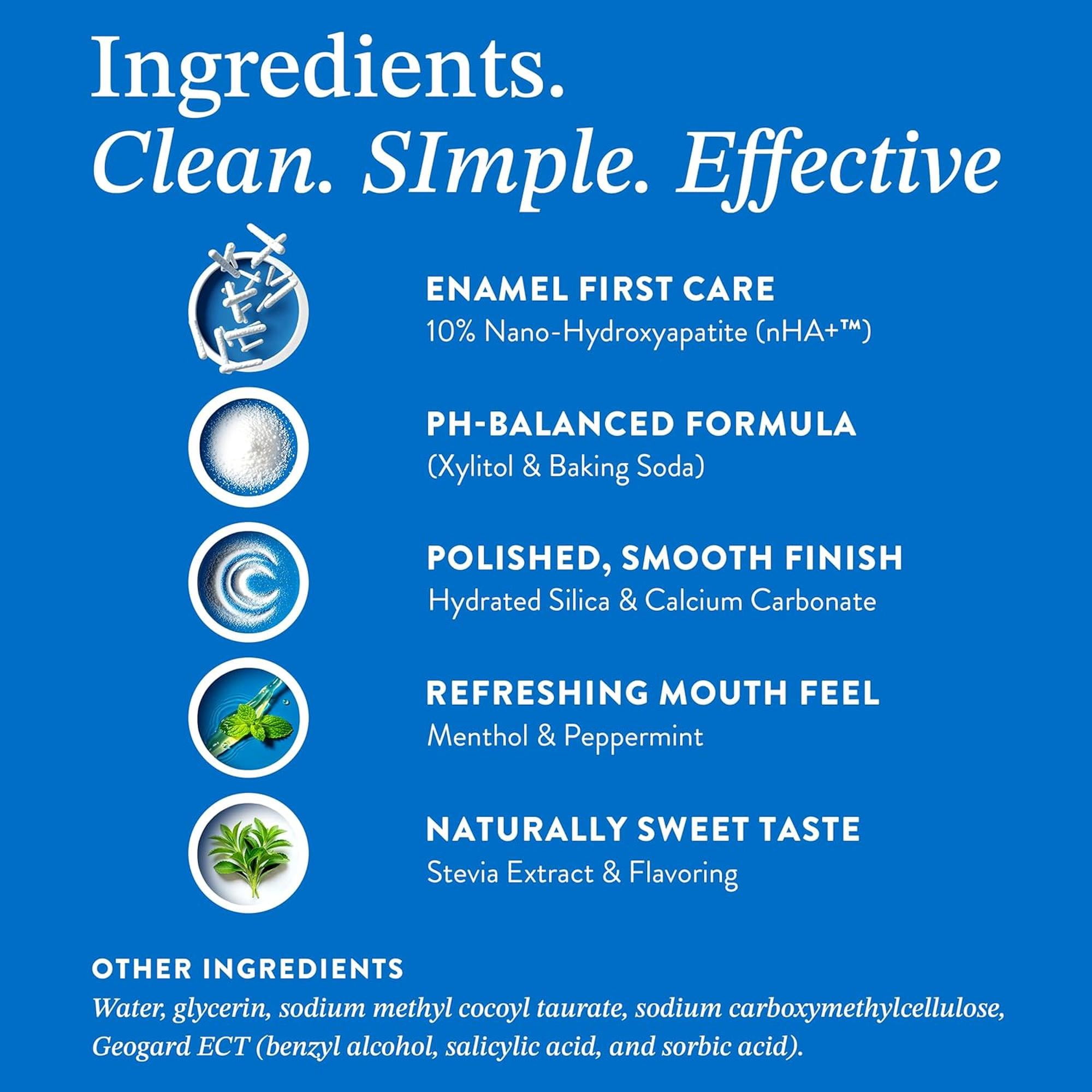 Mouthology 10% Nano Hydroxyapatite Toothpaste, Fluoride-Free Mint, Whitening & Enamel Care, SLS-Free, 4 oz, 1 pack