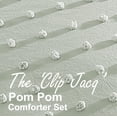 thumbnail image 2 of Juego de edredón Swift Home Twin/Twin XL Sage con pompones, 2 of 8