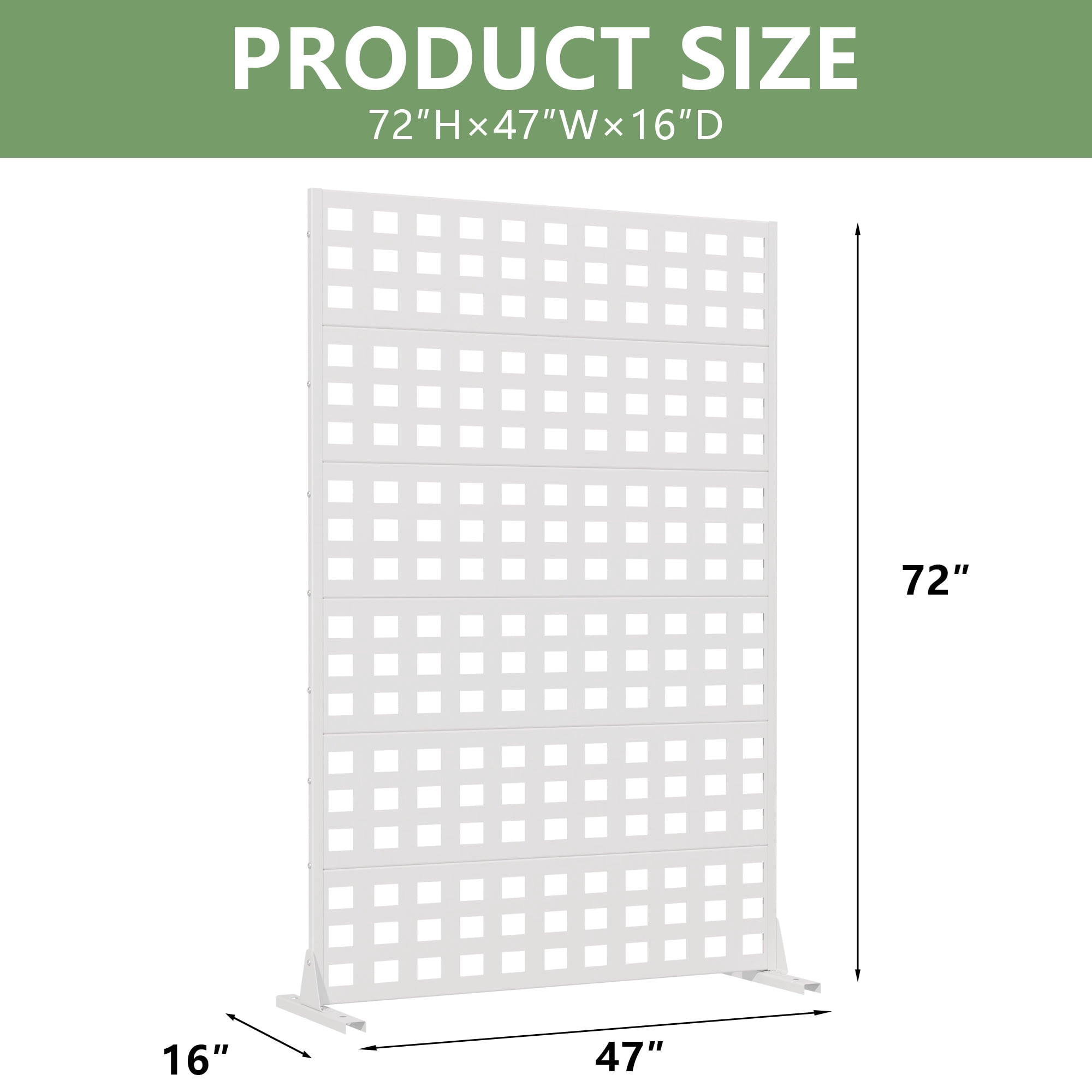 Privacy Metal Screen Fence Panel Horizontal Stripe Pattern