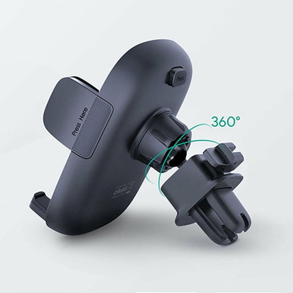 Phone Car Holder with Stronger Vent Clip, 360° Adjustable Car Phone Mount for Smartphone GPS Black
