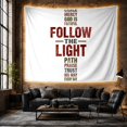 thumbnail image 6 of Follow the Light Typography Against White Background, Inspirational Rustic for Faith Lovers, Christian Wall Art Decor, Easter Gift Tapestry Wall Hanging for Bedroom and Living Room, 6 of 7